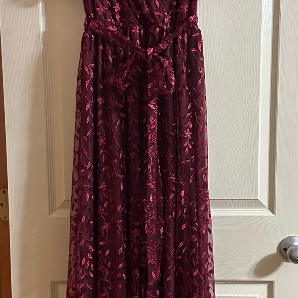 Baltic Born Deep Red Floral Dress